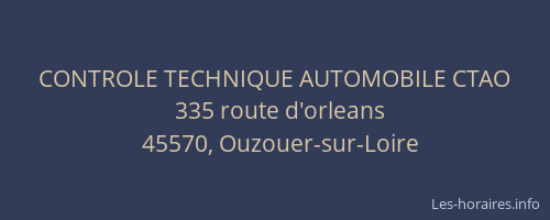 CONTROLE TECHNIQUE AUTOMOBILE CTAO