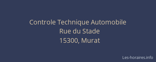 Controle Technique Automobile