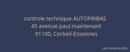 controle technique AUTOPRIBAS