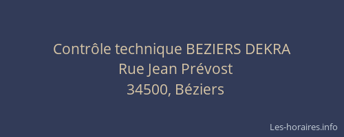Contrôle technique BEZIERS DEKRA