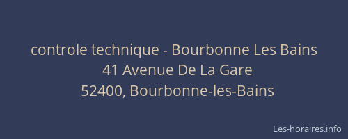 controle technique - Bourbonne Les Bains