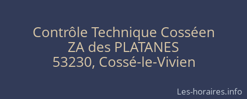 Contrôle Technique Cosséen