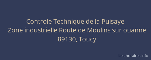 Controle Technique de la Puisaye