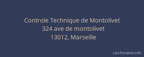Controle Technique de Montolivet