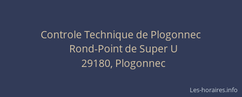 Controle Technique de Plogonnec