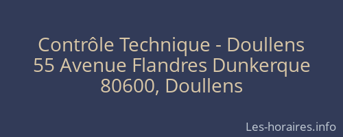 Contrôle Technique - Doullens
