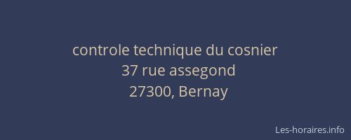 controle technique du cosnier
