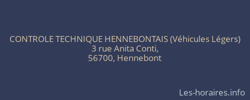 CONTROLE TECHNIQUE HENNEBONTAIS (Véhicules Légers)