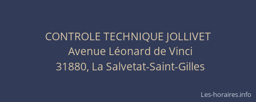 CONTROLE TECHNIQUE JOLLIVET