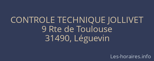 CONTROLE TECHNIQUE JOLLIVET