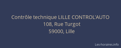 Contrôle technique LILLE CONTROL'AUTO