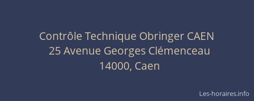 Contrôle Technique Obringer CAEN