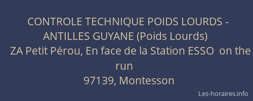 CONTROLE TECHNIQUE POIDS LOURDS - ANTILLES GUYANE (Poids Lourds)