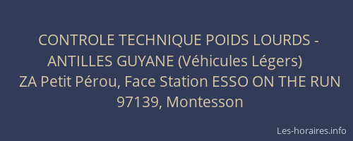 CONTROLE TECHNIQUE POIDS LOURDS - ANTILLES GUYANE (V&eacute;hicules L&eacute;gers)