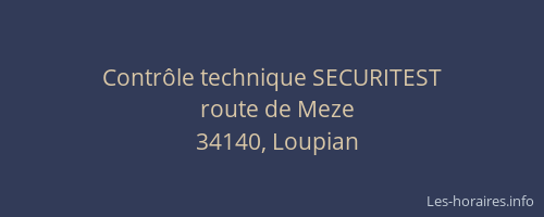 Contrôle technique SECURITEST