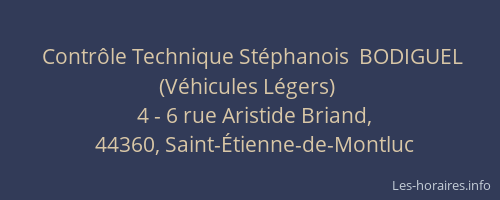 Contrôle Technique Stéphanois  BODIGUEL (Véhicules Légers)