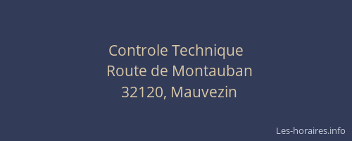 Controle Technique