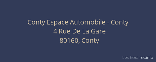 Conty Espace Automobile - Conty