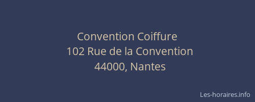 Convention Coiffure