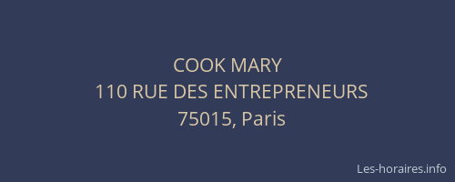 COOK MARY