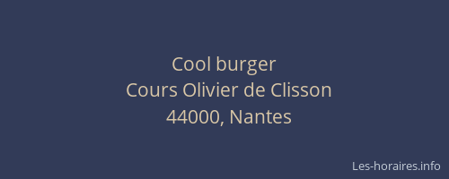 Cool burger
