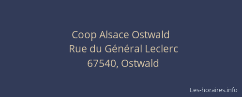 Coop Alsace Ostwald