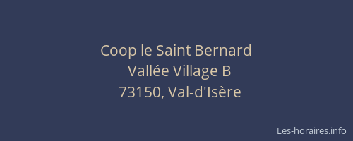 Coop le Saint Bernard