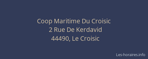 Coop Maritime Du Croisic