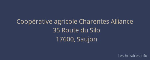 Coop&eacute;rative agricole Charentes Alliance