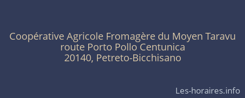 Coop&eacute;rative Agricole Fromag&egrave;re du Moyen Taravu