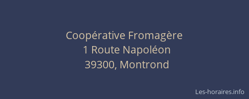 Coop&eacute;rative Fromag&egrave;re