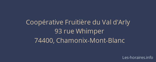 Coop&eacute;rative Fruiti&egrave;re du Val d'Arly