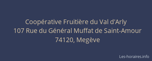 Coop&eacute;rative Fruiti&egrave;re du Val d'Arly