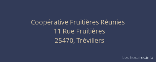 Coop&eacute;rative Fruiti&egrave;res R&eacute;unies