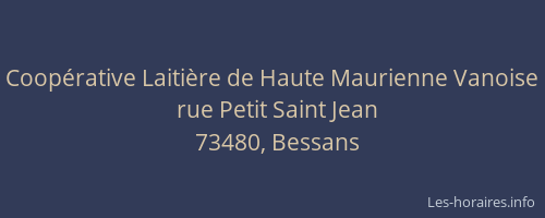 Coop&eacute;rative Laiti&egrave;re de Haute Maurienne Vanoise