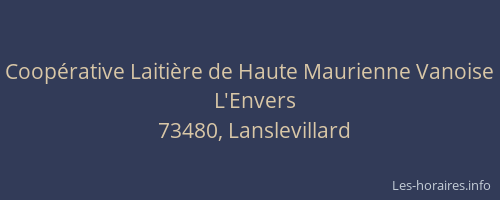 Coopérative Laitière de Haute Maurienne Vanoise