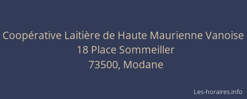 Coop&eacute;rative Laiti&egrave;re de Haute Maurienne Vanoise