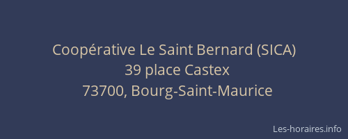 Coop&eacute;rative Le Saint Bernard (SICA)