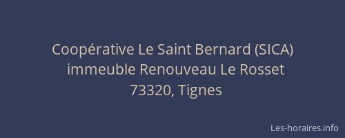 Coopérative Le Saint Bernard (SICA)