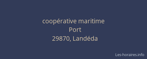coopérative maritime