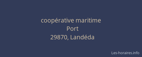 coop&eacute;rative maritime