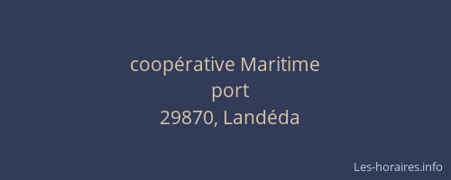 coop&eacute;rative Maritime