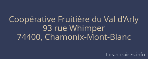 Coopérative Fruitière du Val d'Arly