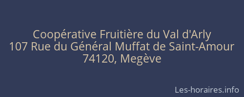 Coopérative Fruitière du Val d'Arly