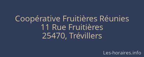 Coopérative Fruitières Réunies