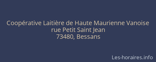 Coopérative Laitière de Haute Maurienne Vanoise