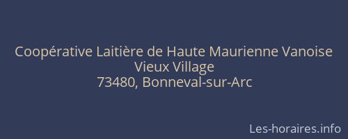 Coopérative Laitière de Haute Maurienne Vanoise