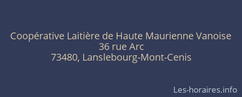 Coopérative Laitière de Haute Maurienne Vanoise