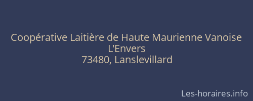 Coopérative Laitière de Haute Maurienne Vanoise