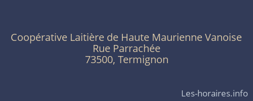 Coopérative Laitière de Haute Maurienne Vanoise